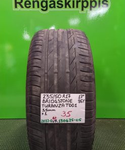 235/50R17 Bridgestone Turanza T001 96Y kesä 3,5mm / 2V12-1