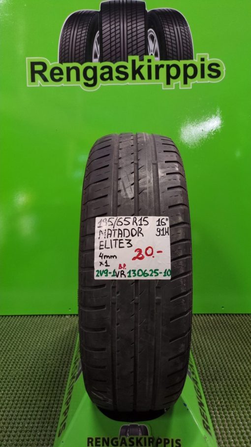 195/65R15 Matador Elite 91H kesä 4mm / 2V9-1
