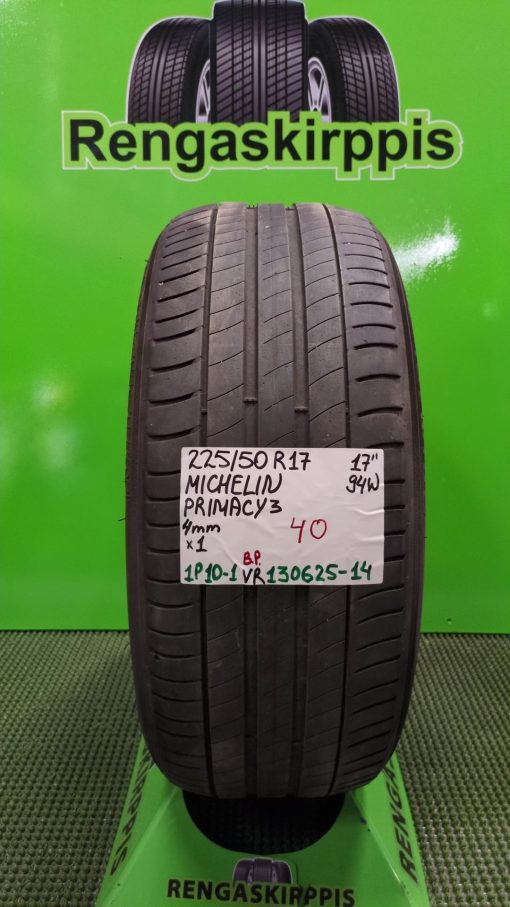 225/50R17 Michelin Primacy 3 94W kesä 4mm / 1P10-1