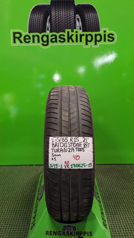 175/65R15 Bridgestone Turanza T005 84T kesä 5mm / 3V15-1