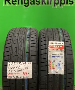 225/45R18 Kumho Ecsta Sport 95Y kesä ajamattomat / 4V10-2