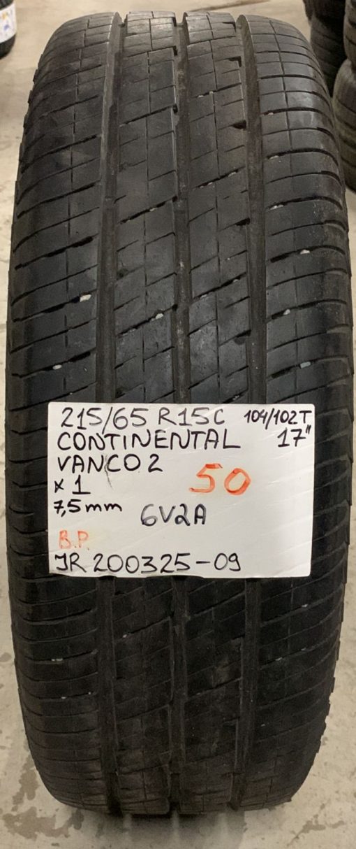 215/65R15C Continental Vanco 2 104/102T kesä 7,5mm / 2P12-1