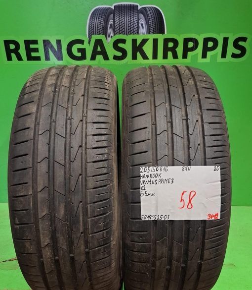 205/50R16 Hankook Ventus Prime 3 87V kesä 6,5mm / 3P12