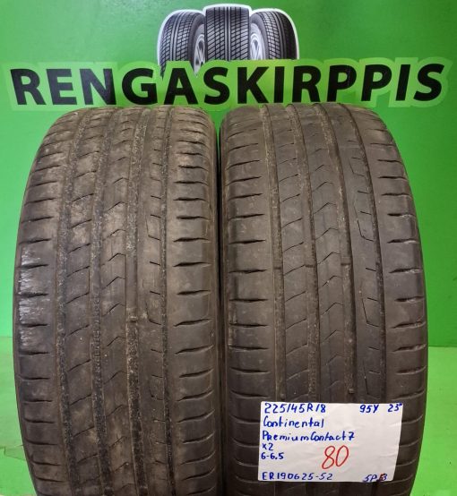 225/45R18 Continental PremiumContact 7 95Y kesä 6-6,5mm / 5P53
