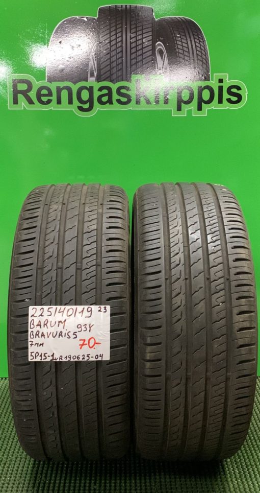 225/40R19 Barum Bravuris 5 93Y kesä 7mm / 5P15-1