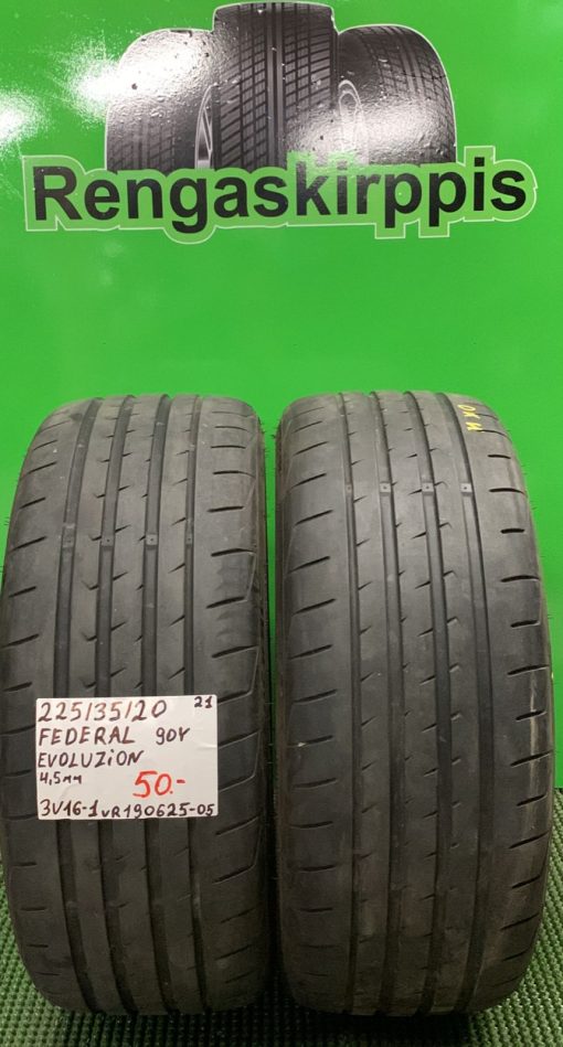 225/35R20 Federal Evoluzion 90Y kesä 4,5mm / 3V16-1
