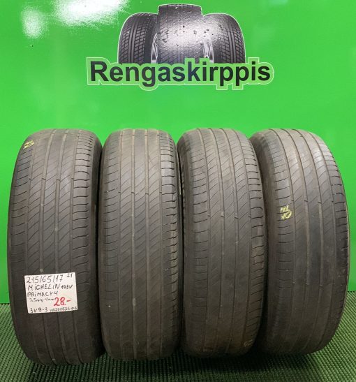 215/65R17 Michelin Primacy 4 103V kesä 3,5-4mm / 3V9-3
