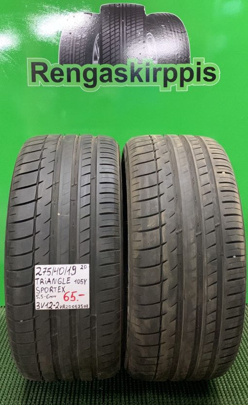 275/40R19 Triangle Sportex 105Y kesä 5,5-6mm / 3V12-2