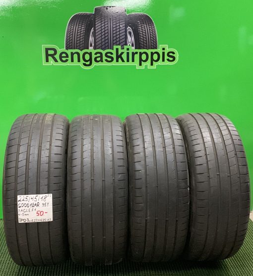 225/45R18 GoodYear Eagle F1 95Y kesä 4-5mm / 3P12