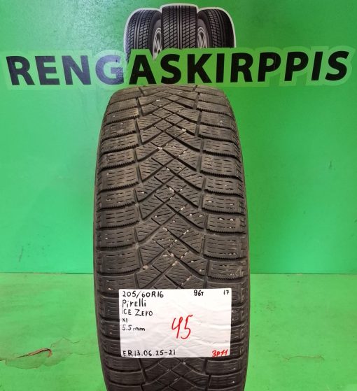 205/60R16 Pirelli Ice Zero 96T kitka 5,5mm / 3P11