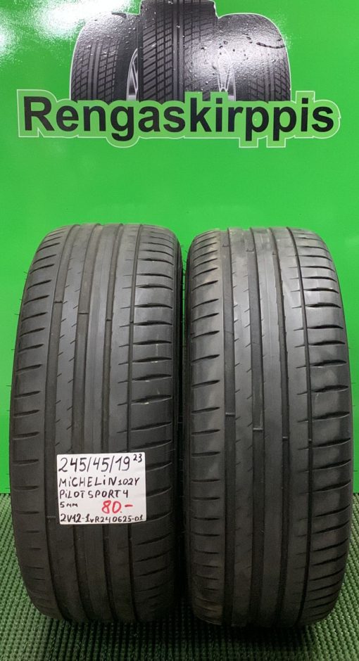 245/45R19 Michelin Pilot Sport 4 102Y kesä 5mm / 2V12-1