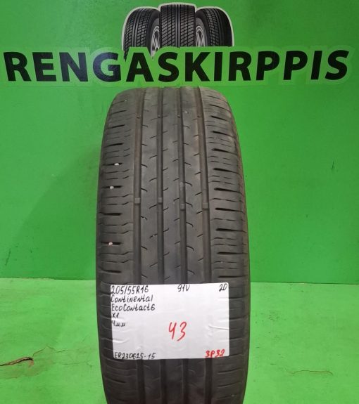 205/55R16 Continental EcoContact 6 91V kesä 4mm / 3P32
