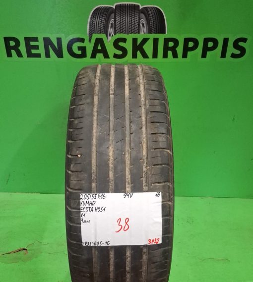 205/55R16 Kumho Ecsta HS51 94V kesä 4mm / 3P32