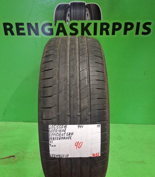 205/55R16 GoodYear EfficientGrip Performance 91V kesä 4mm / 3P32
