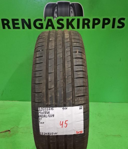 205/55R16 Minerva Radial F209 91H kesä 5mm / 3P32