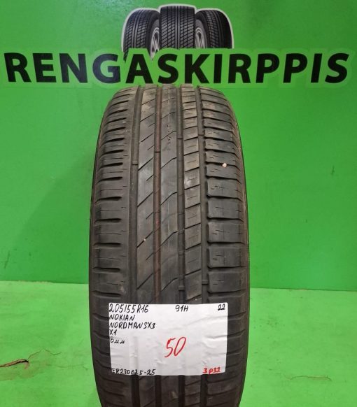 205/55R16 Nokian Nordman SX3 91H kesä 6mm / 3P32