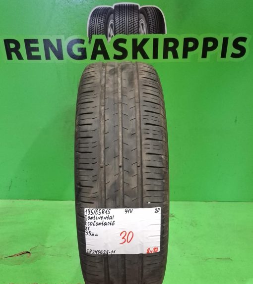 195/65R15 Continental EcoContact 6 91V kesä 3,5mm / 2V32