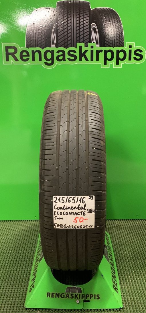 215/65R16 Continental EcoContact 6 98H kesä 5mm / 5V12-1
