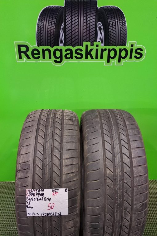 245/45R19 GoodYear EfficientGrip 102Y Runflat kesä 4mm / 3P14-3