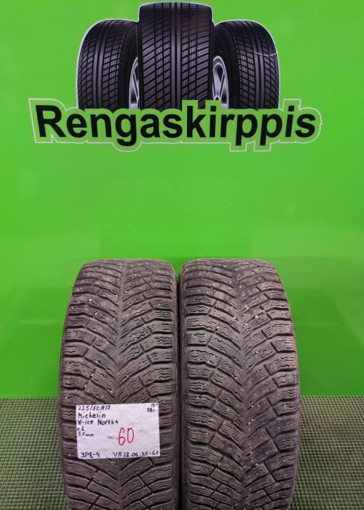 225/50R17 Michelin X-Ice North 4 98T nasta 5,5mm / 3P8-4