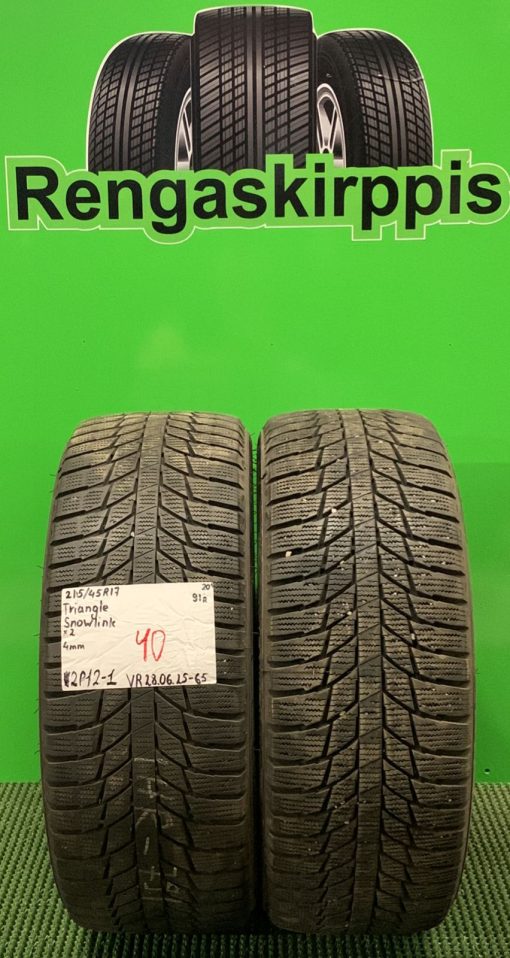 215/45R17 Triangle Snowlink 91R kitka 4mm / 2P12-1