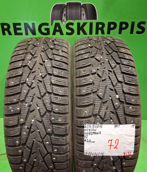 205/55R16 Nokian Nordman 7 94T nasta 7,5-8mm / 4V42