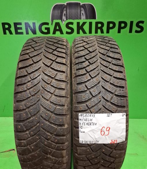 195/60R15 Michelin X-Ice North 4 92T nasta 7mm / 2V23
