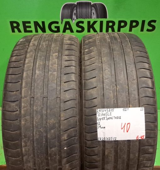 245/45R19 Triangle Effex Sport TH202 102Y kesä 3-4mm / 6-45