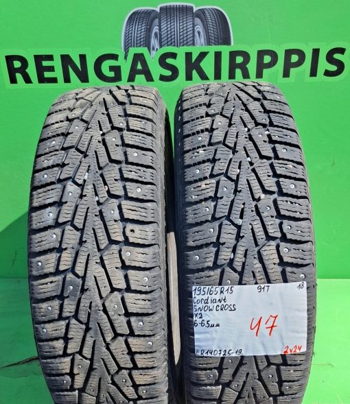 195/65R15 Cordiant Snow Cross 91T nasta 6-6,5mm / 2V24