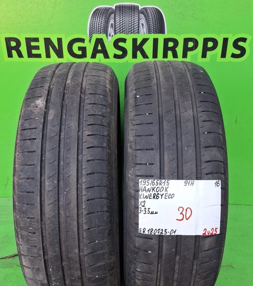 195/65R15 Hankook Kinergy Eco 91H kesä 3-3,5mm / 2V25