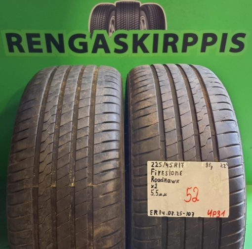 225/45R17 Firestone Roadhawk 91Y kesä 5,5mm / 4P31