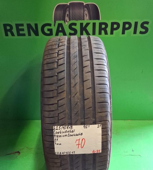 225/40R18 Continental PremiumContact 6 92Y kesä 7mm / 6-31