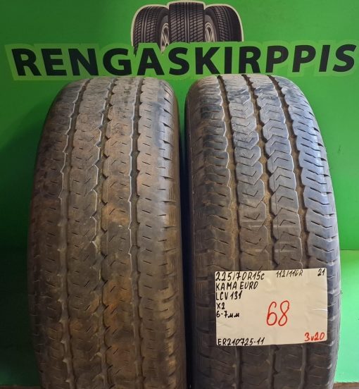 225/70R15C Kama Euro LCV131 112/110R kesä 6-7mm / 3V20