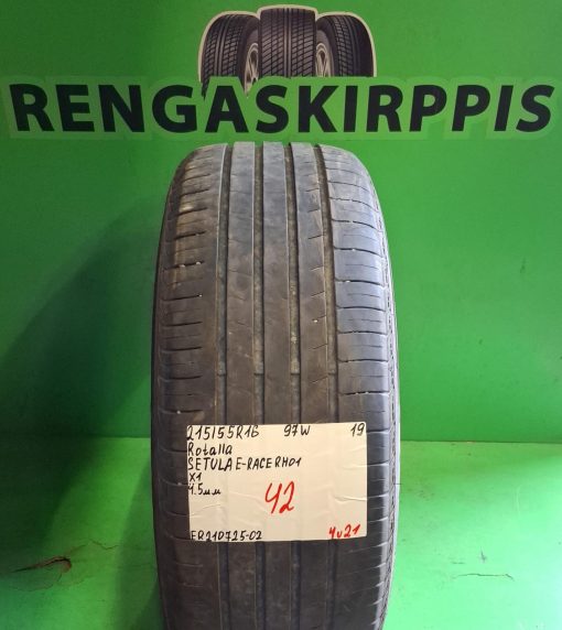 215/55R16 Rotalla Setula E-Race RH01 97W kesä 4,5mm / 4V21