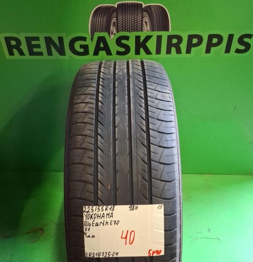 225/55R18 Yokohama BluEarth E70 98H kesä 4mm / 5P40