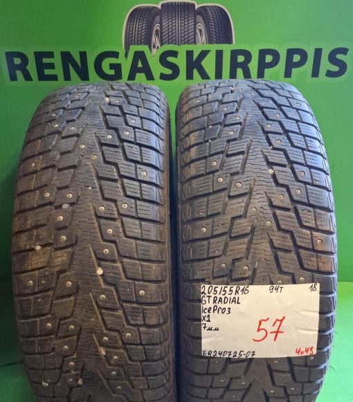 205/55R16 GT Radial Ice Pro 3 94T nasta 7mm / 4V43