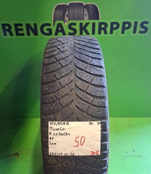 205/60R16 Michelin X-Ice North 4 96T nasta 5mm / 3P12
