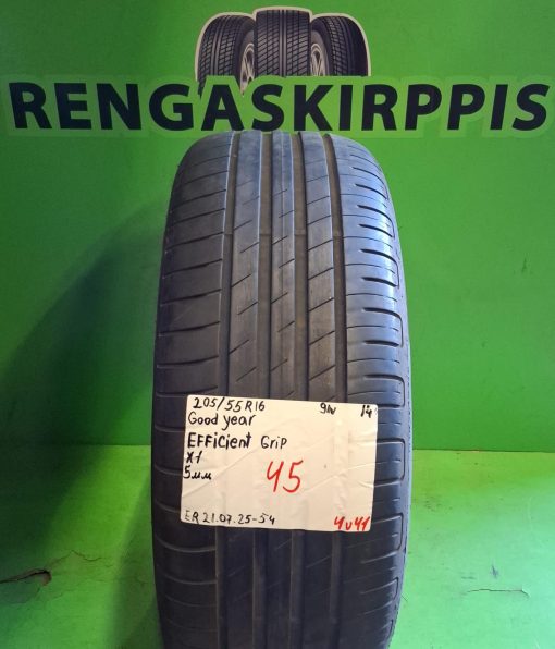 205/55R16 GoodYear EfficientGrip 91V kesä 5mm / 4V41