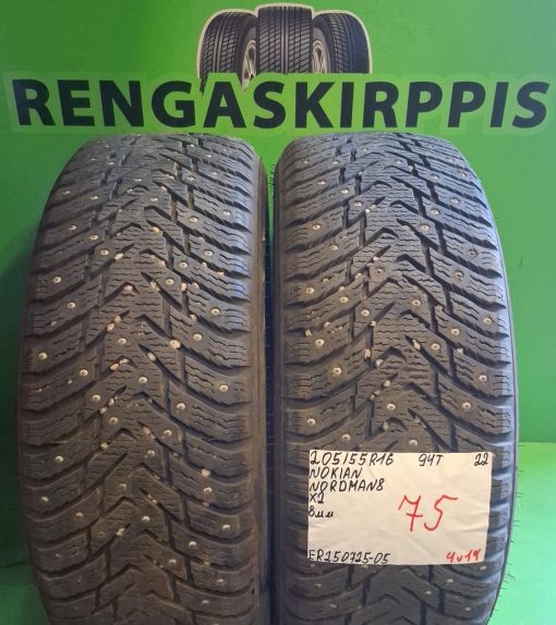 205/55R16 Nokian Nordman 8 94T nasta 8mm / 4V14