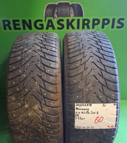 205/55R16 Nankang Ice Activa SW8 94T nasta 7-7,5mm / 4V14