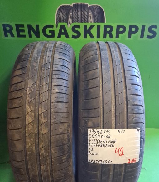 195/65R15 GoodYear EfficientGrip Performance 91V kesä 6mm / 2V25