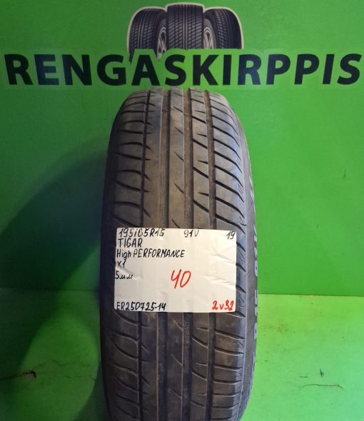 195/65R15 Tigar High Performance 91V kesä 5mm / 2V32