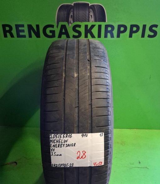 205/55R16 Michelin Energy Saver 91V kesä 3,5mm / 4V52