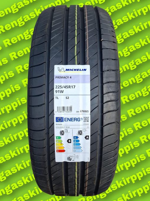 225/45R17 Michelin Primacy 4 91W B,A 69dB/kesä