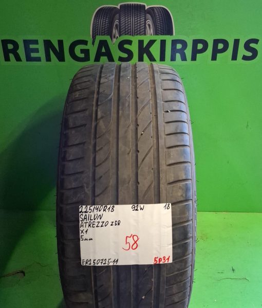 225/40R18 Sailun Atrezzo ZSR 92W kesä 5mm / 5P31