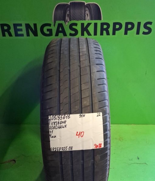 205/55R16 Firestone Roadhawk 91H kesä 4mm / 3P32