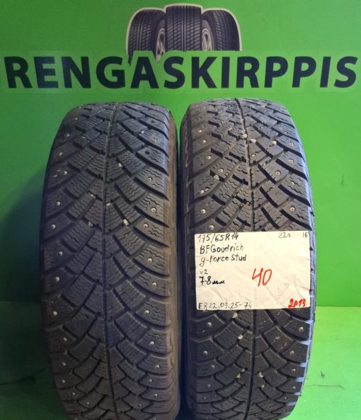 175/65R14 BFGoodrich G-Force Stud 82Q nasta 7-8mm / 2P13