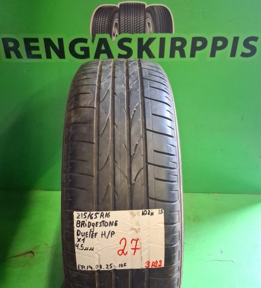 215/65R16 Bridgestone Dueler H/P 102H kesä 4,5mm / 3P22