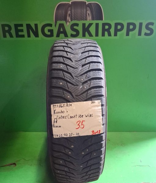 185/65R14 Kumho WinterCraft Ice Wi31 86T nasta 6mm / 3V12