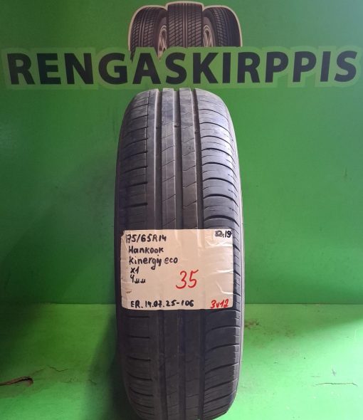 175/65R14 Hankook Kinergy Eco 82T kesä 4mm / 3V12